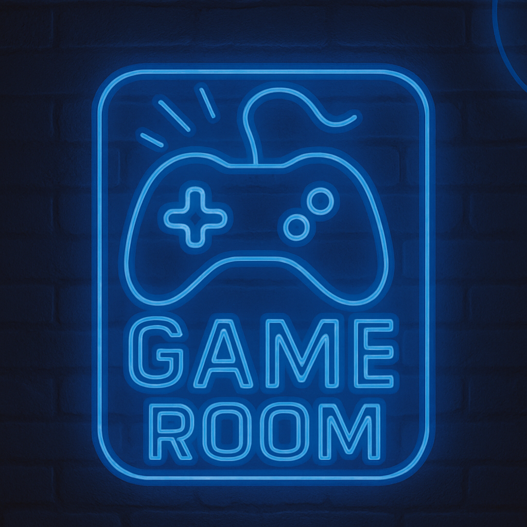 Led nápis game room