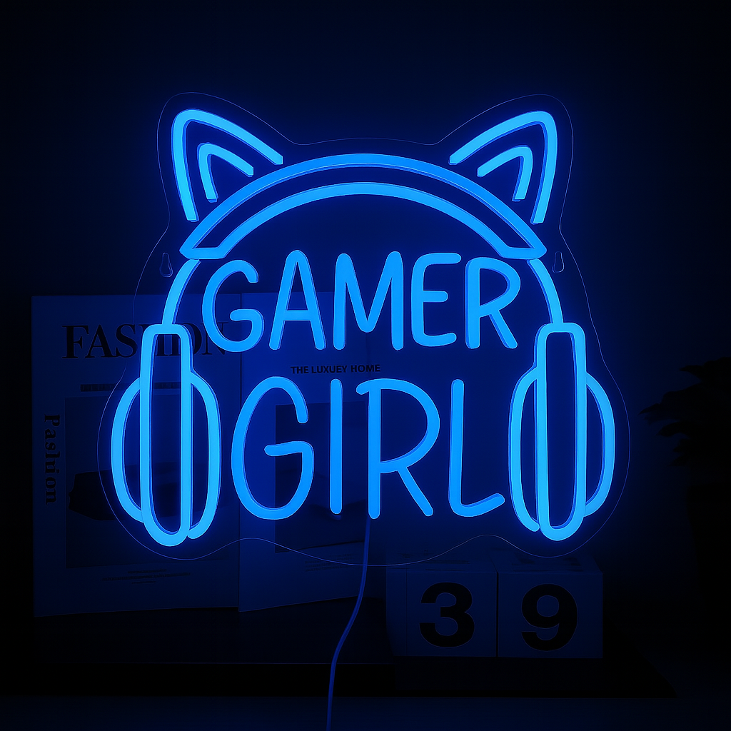Led nápis gamer girl