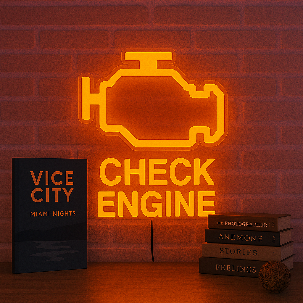 Led nápis check engine